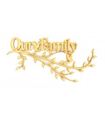 Laser Cut Box Frame Branch - Our Family